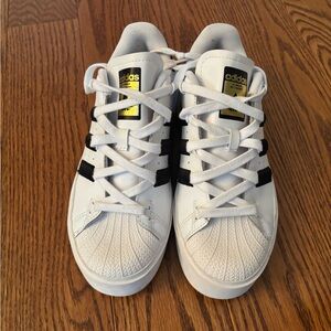 Adidas Women's White and Black Sneakers